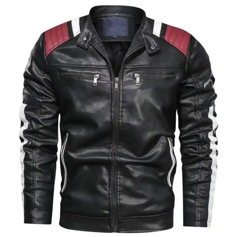 Zipper Closure Leather Jackets Motorcycle Genuine Cowhide Outback Biker Pakistan Made Stylish Breathable Leather Jackets