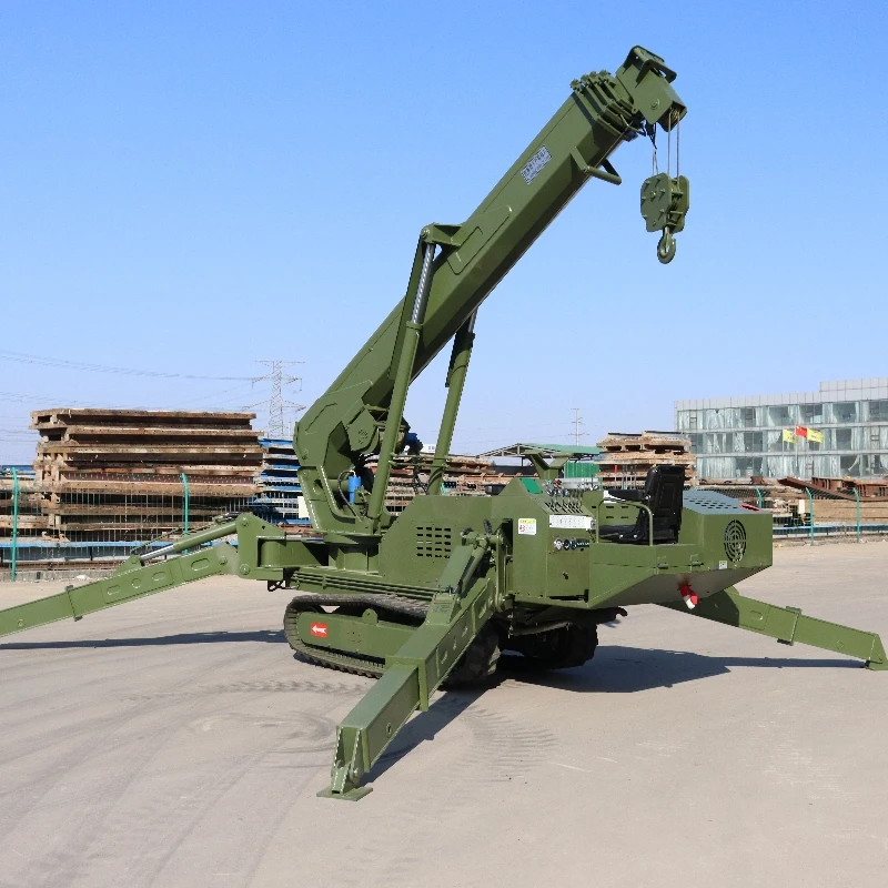 multifunctional 5ton 8ton lifting crawler fly jib track mini spider crane for construction