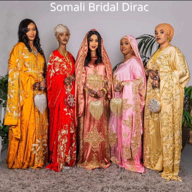 Somali Bride Dirac Dress African Somali Dress New Pattern Two Meter Clothes, Somali Dirac Fabric Wedding Dress