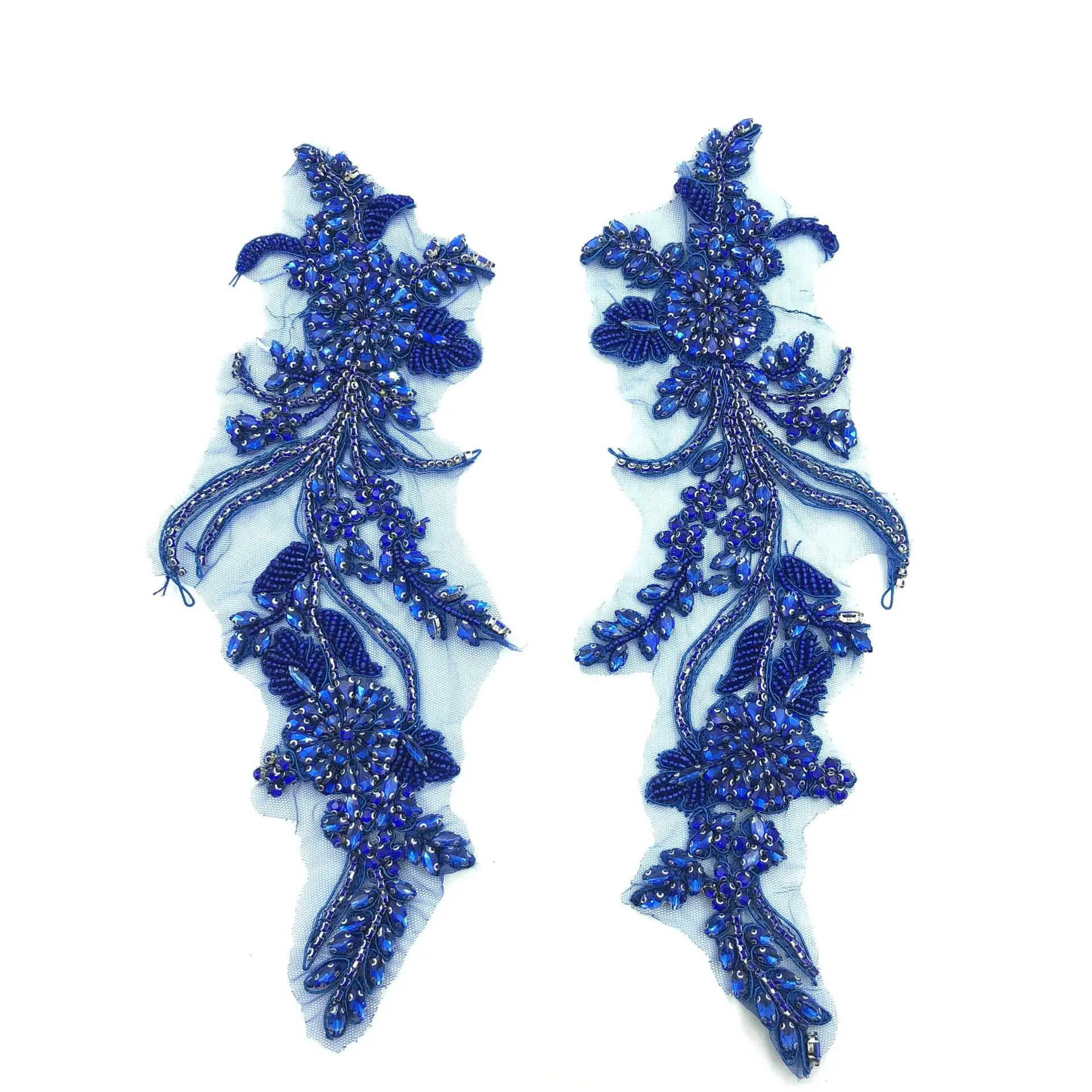 High Quality Hand-Made Rhinestones Clothing Appliques Patch