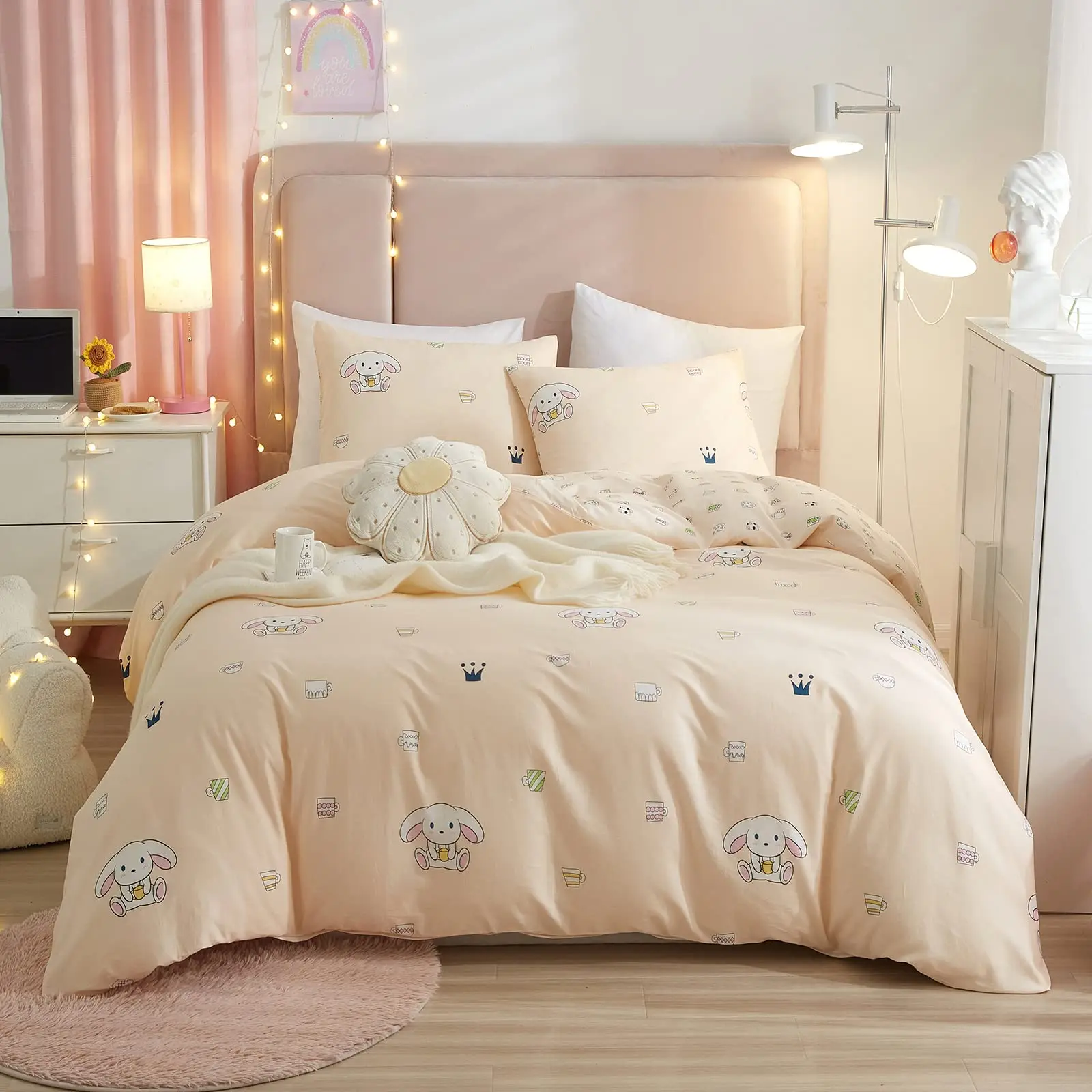 High Quality -  100% Cotton Bedding sheet- Cheap Price Bedding Set - Bedroom furniture -  Home Textile export