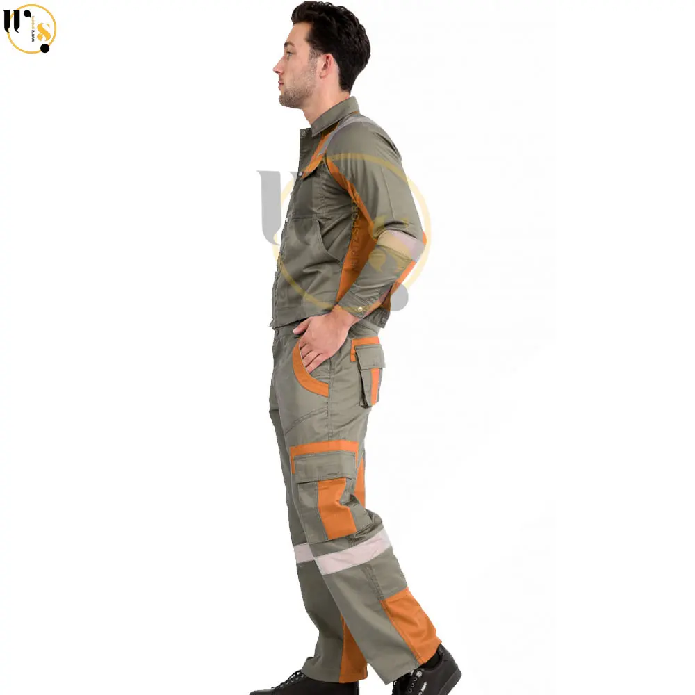 Wholesale Work Wear Uniform For Construction Industry Anti-Static Anti-flame Safety Uniform For Working Overall Safety Workers