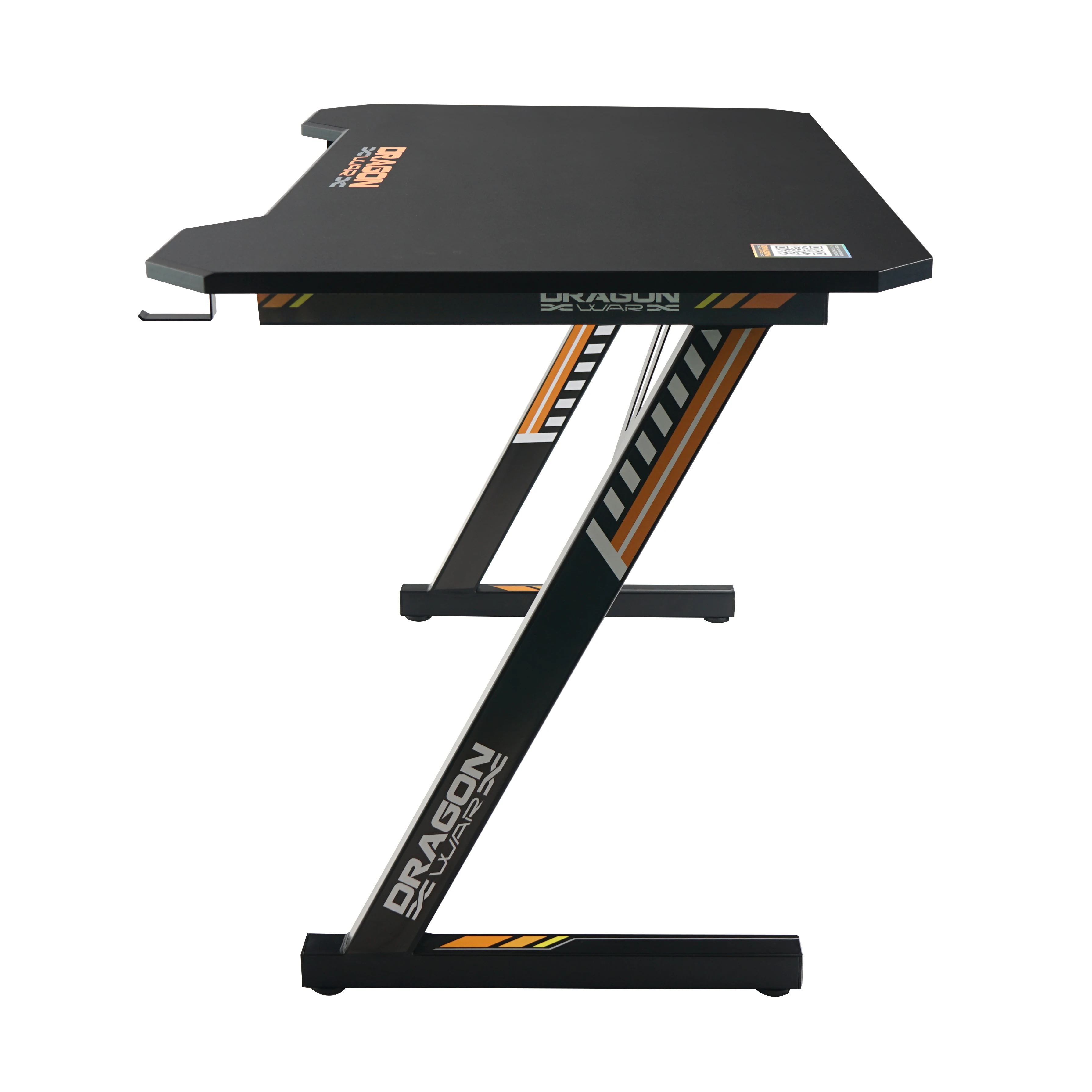 Dragon War RGB melamine fiber desktop apps light control RGB Z shaped steel leg cable box cup holder USB plug Gaming Table