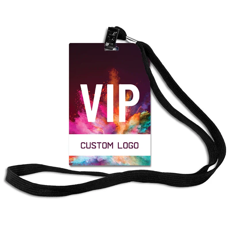 Индивидуальный размер Cmyk полноцветная печать VIP-пропуск Vip-карты идентификационный значок для событий