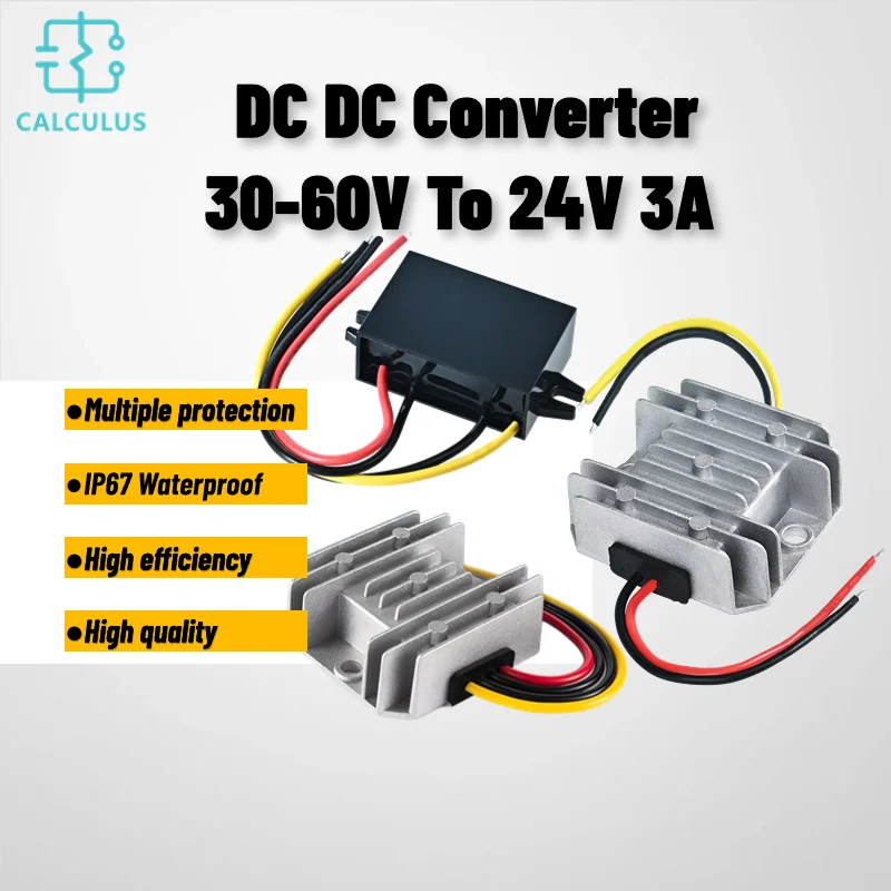 Golf Cart And Forklift 48V 36V To 24V Dc Dc Buck Step Down Converter Module 48 Volt To 24 Volt Dc Buck Converter