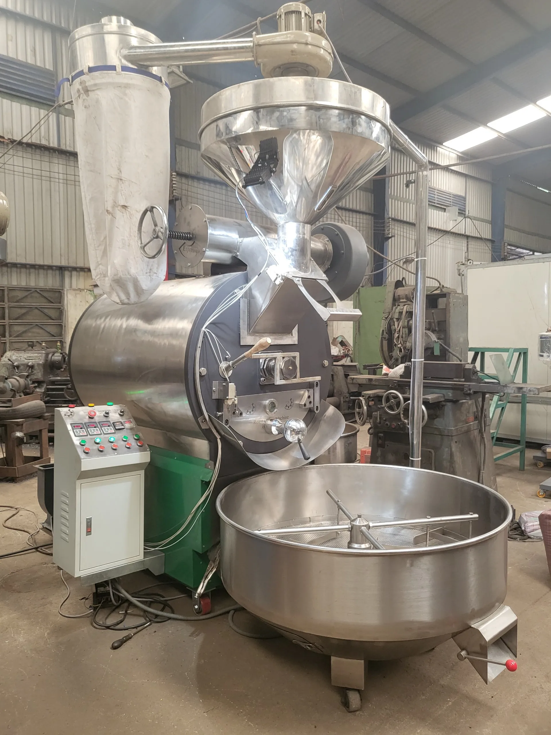 Top Seller large-size coffee bean roaster machine and drum coffee roasting machine made in Vietnam