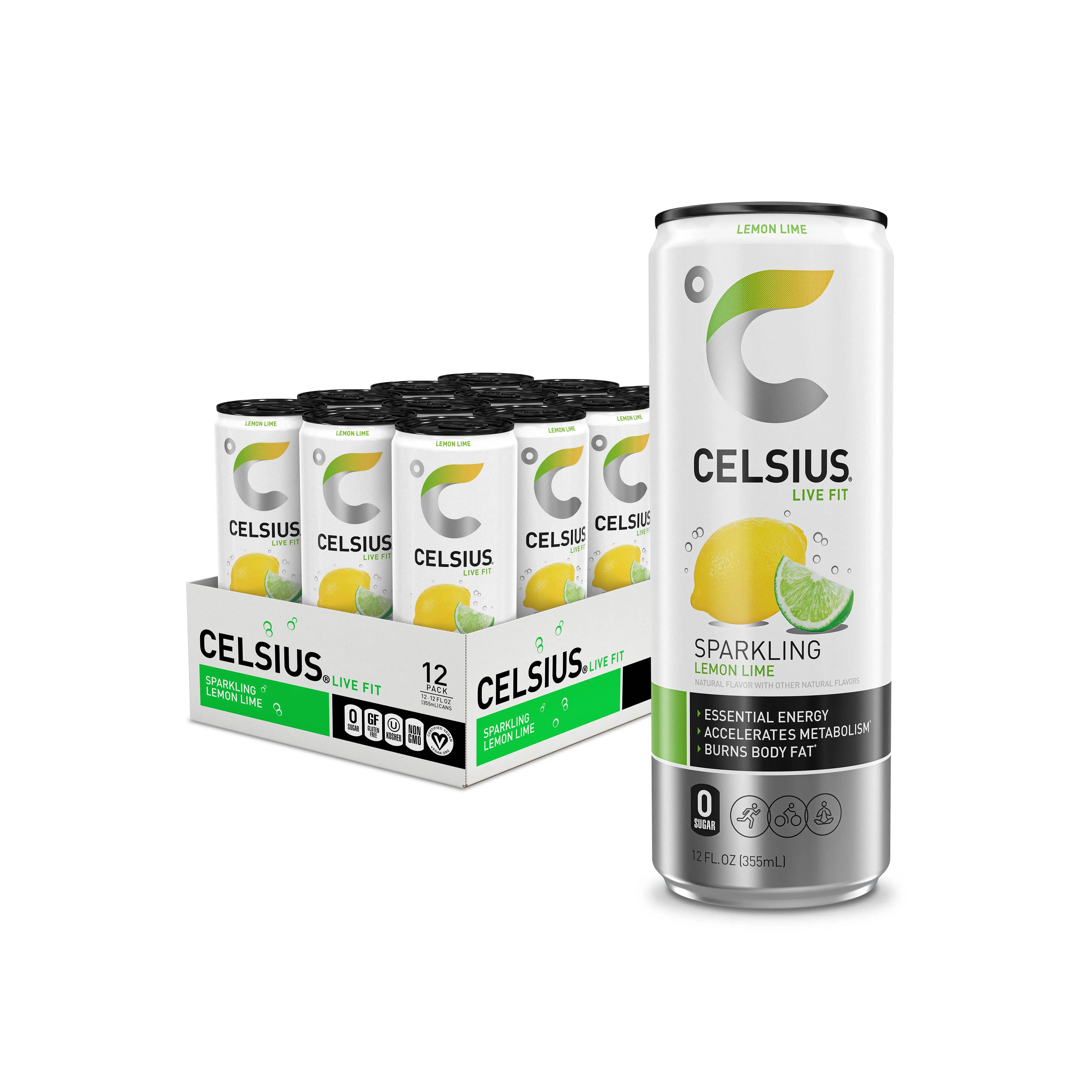 CELSIUS Assorted Flavors Official Variety Pack, Functional Essential Energy Drinks, 12 Fl Oz (Pack of 12)