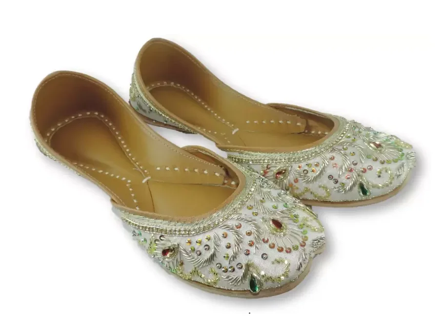 New Design Solid Color Custom Made Fancy Punjabi Khussa jutti For Women pakistani wholesale khussa