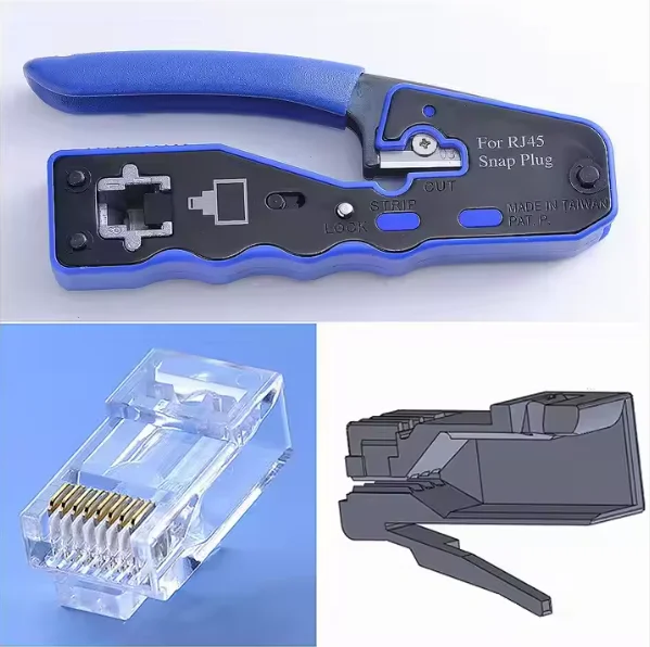 Network Termination Tool: Cat6 and Cat5e RJ45 Connector Crimping Tool