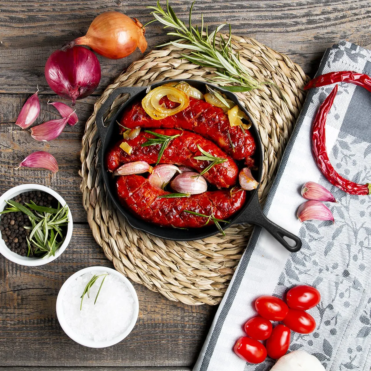 Pre-Seasoned Cast Iron Skillet 3 Pieces Kitchen Frying Pan Nonstick Cookware Set w/Drip Spout, For Electric Stovetop