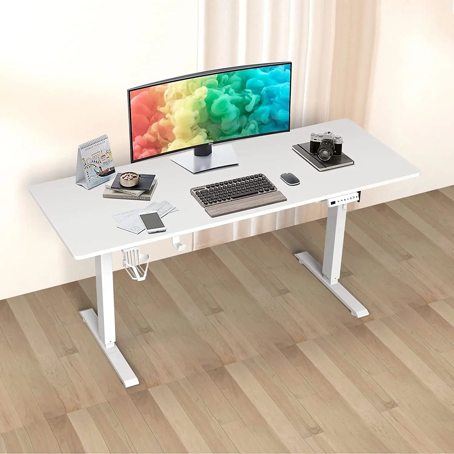 Factory Hot Sale Adjustable Motorized Large Table Standing Desk  Electric Office Computer Standing Desk