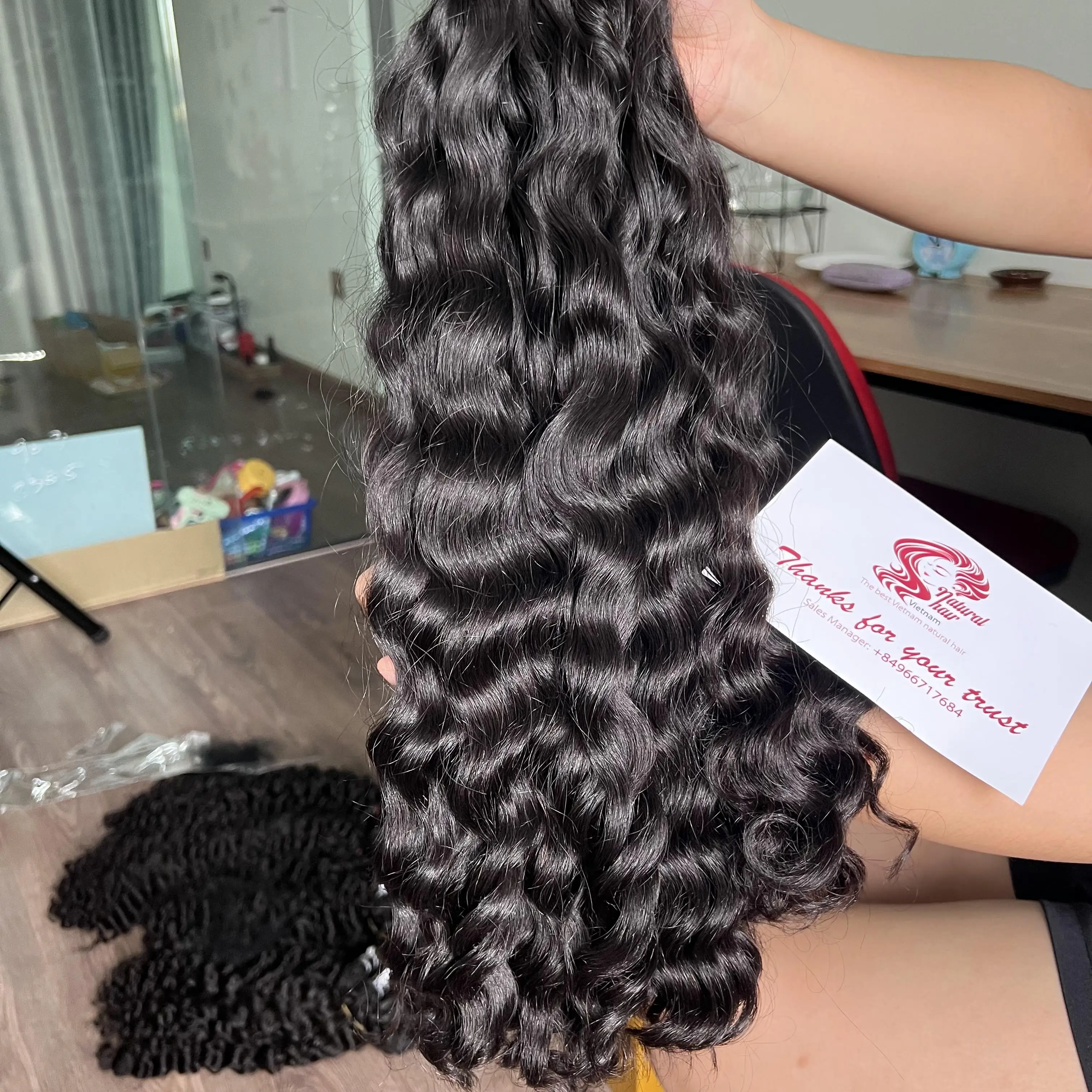 Vietnamese Hair Supplier Top Product Raw Vietnamese Burmese Curly Weft Hair Virgin Human Hair