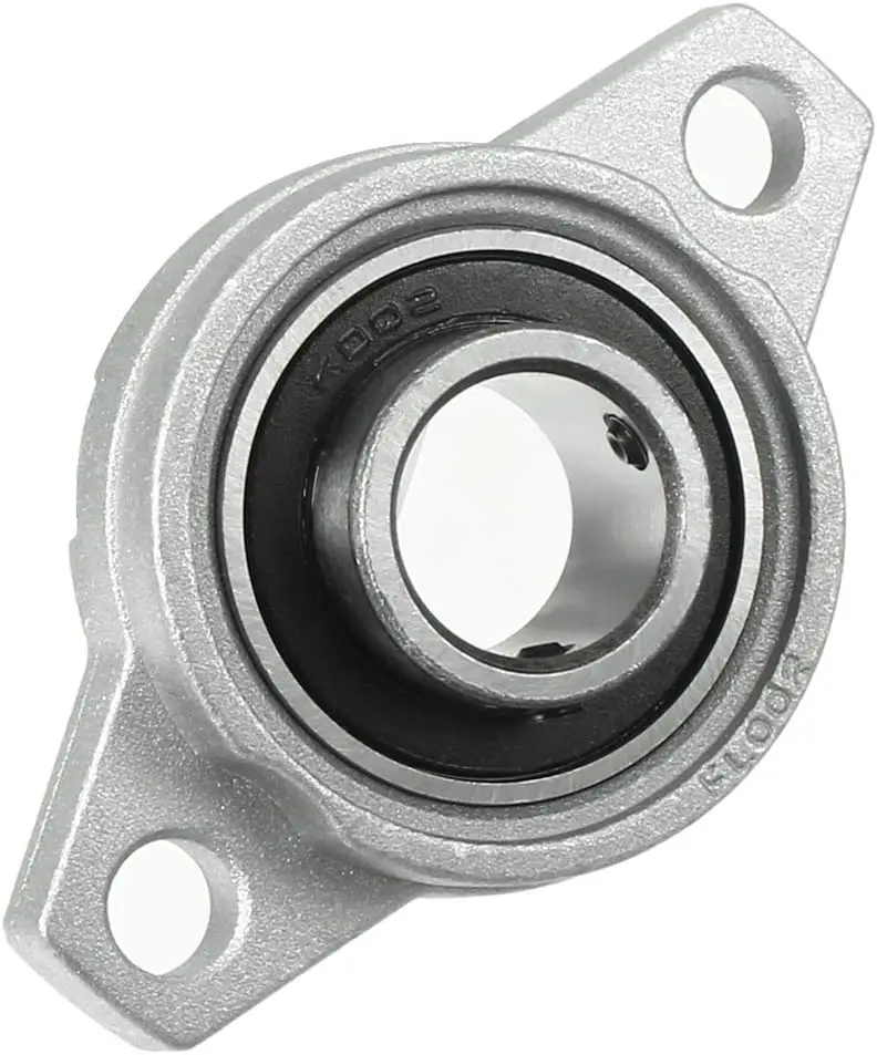 KFL002 Pillow Block Bearing 12mm Diameter Mounted Zinc Alloy Rhombic Bearing Housing Self-aligning Flange Bearing