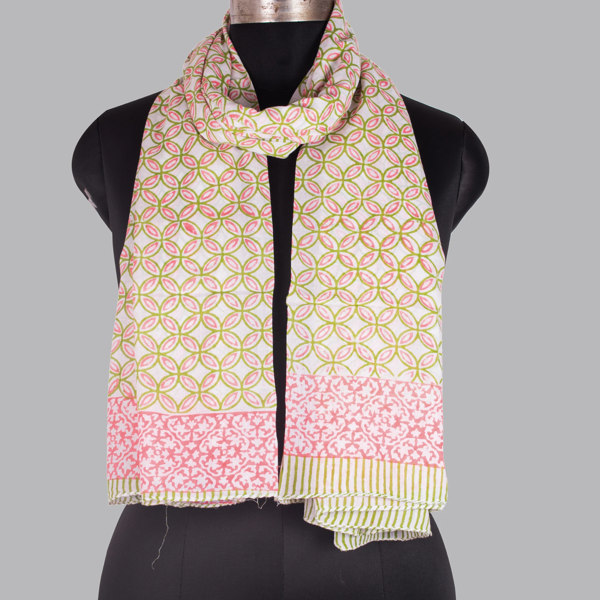 Custom Designed Indian Cotton Scarf Block Print Beach Sarong High Quality Handmade Pareo for Women Shawls Wholesale