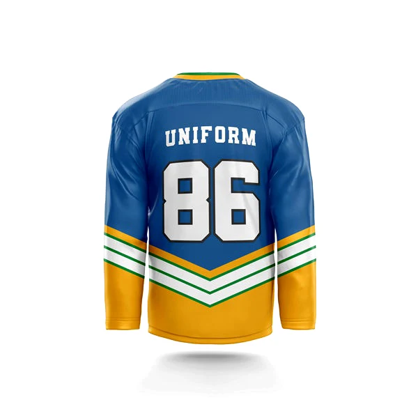 OEM Wholesale custom hockey jersey V neck long sleeve custom labels and logos ice hockey shirts with digital printing