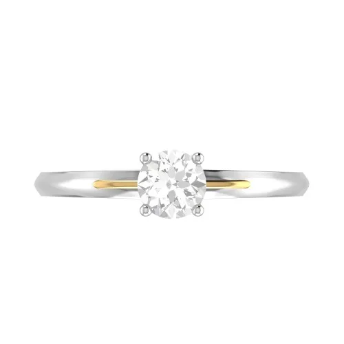 2 ct round FG VS Ring 14KT white Gold Custom Ring lab grown Diamond Rings for Women Engagement Band Fine Jewelry Supplier India