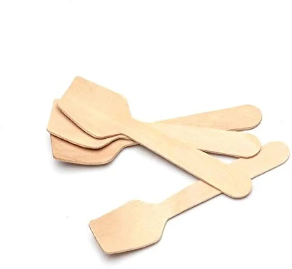 wooden natural color disposable wooden ice cream spoon for ice cream Top Quality Kitchen Gadget Nonstick Round Wooden  Natural