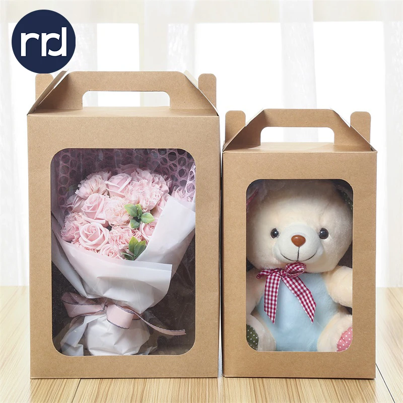 RR Donnelley OEM Manufacturer Mailing Box Beauty Pink Kraft Paper Candy Flower Gift Luxury Handbag Packing Shipping Window Box