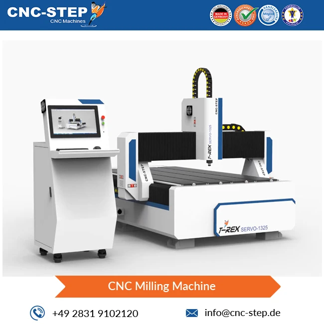 Advanced Technology Efficient T-Rex Servo-1325 Portal CNC Milling Machine with Control Panel from Germany Origin Manufacturer