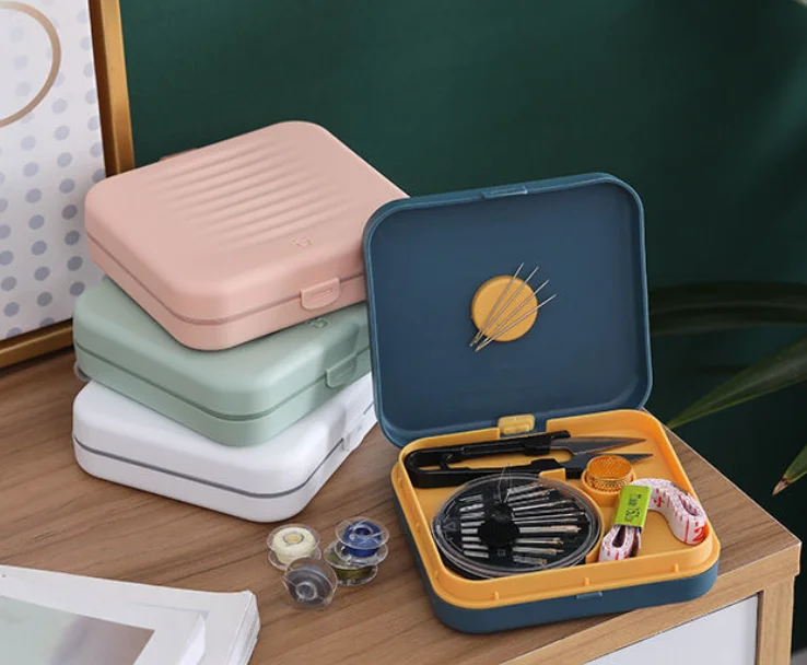 DIY Portable Emergency Travel Sewing Kit With Magnetic Household Sewing Needle Kit Box