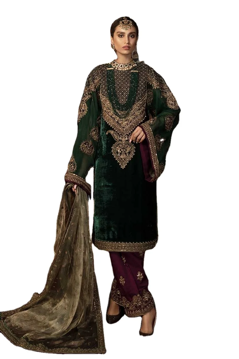 Premium Quality 2022 Latest Design Wholesale pakistani ladies shalwar kameez customized color size best stitching Quality