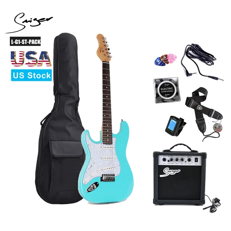 Smiger custom brand wholesale left ST guitar price 22 Frets upgrade Left Handed Electric Guitar 6 strings