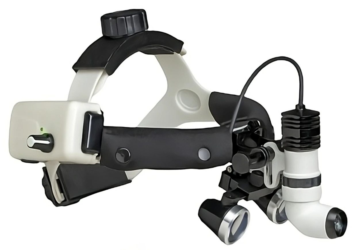 Professional Medical Devices Surgical 10W Headgear LED With Loupe with Multi-Coated Lenses Available at Export Price