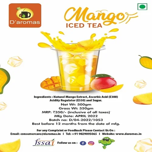 Green tea Mango Ice Tea Premix