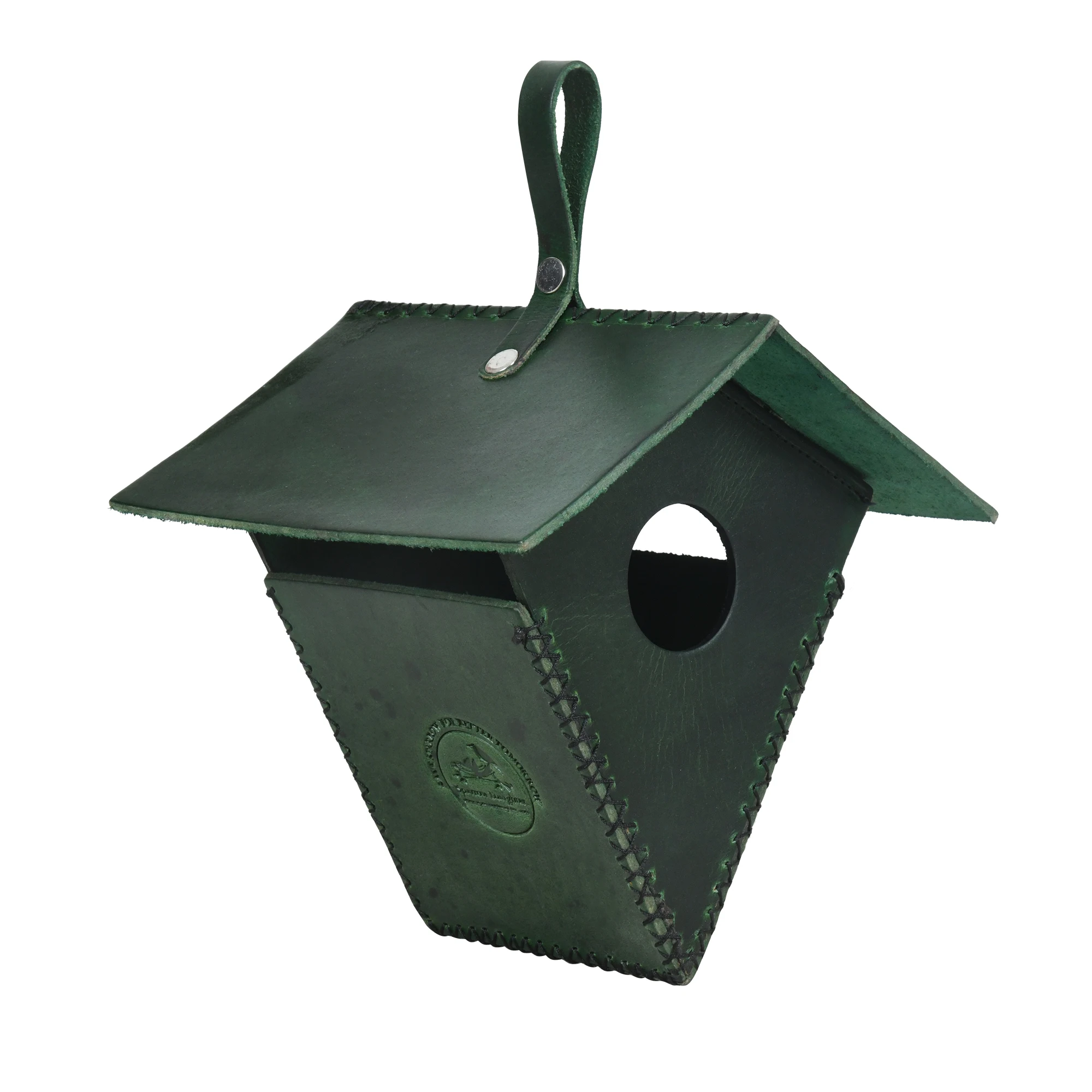 TOP SELLING INDIAN LEATHER HAND MADE BIRD HOUSE NATURAL PET BIRD CARE SMALL BIRD NEST IN MANY COLORS & DESIGNSGENUINE LEATHER HI