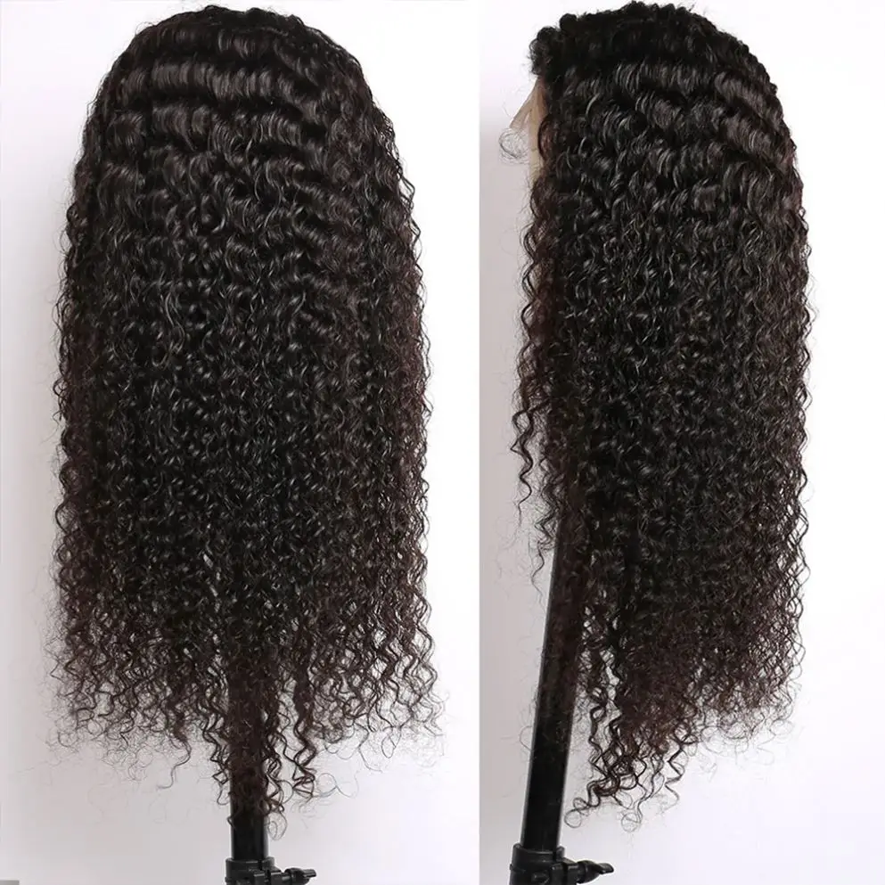 HD Full Lace Front Wig Human Hair Wigs Deep Curly Frontal Wig Virgin Brazilian Hair For Black Women