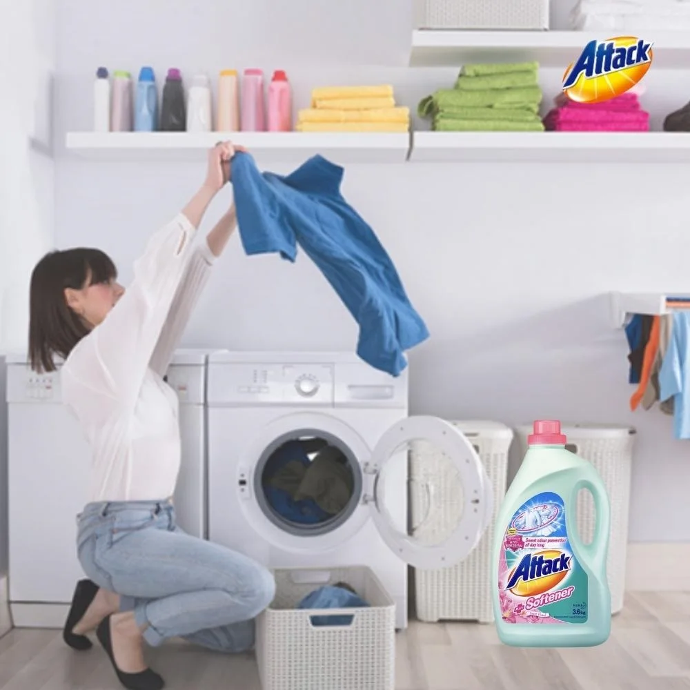 Wholesale Sweet Floral Scent High Foam Attack Softener + Detergent Laundry Liquid 3.6kg Suitable for Overnight & Indoor Drying