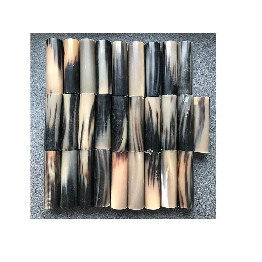 Top-Selling Round Shape Water Buffalo Horn Rolls -Authentic Ox & Cow Horn Knife Handle, Customizable Sizes