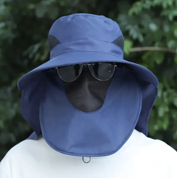 Unisex Polyester/Cotton Bucket Hat for Fishing Hiking Mesh Sun Protection Cap for Adults AI-BH-24-101 for Summer Outdoor Use