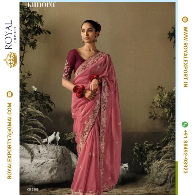 New Designer Pure Soft And Dola Silk Saree Fancy Fabric With Hand Worked Border With Designer Embroidery Worked Blouse