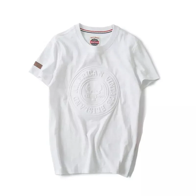 Simple Style Designer Fashion Clothes Solid Color Cotton Short Sleeves Tee Shirts Print Casual Free T-shirts Men Women