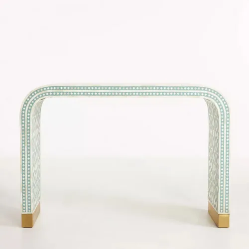New Arabesque Table Of Bone Inlay Waterfall Console Table By United trade world