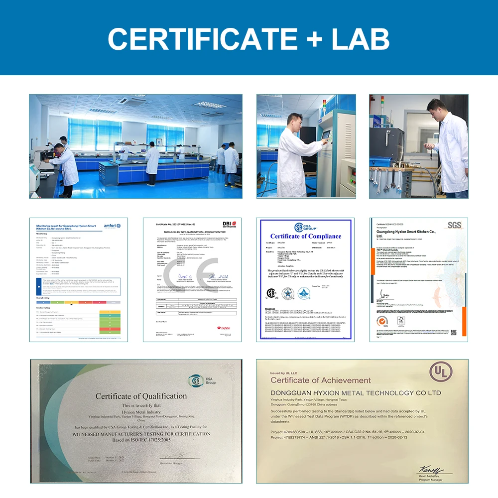 Hyxion 304 Stainless steel  BBQ 3 Piece Sink  wine cabinet outdoor kitchen Cabinet  with sink and large grill