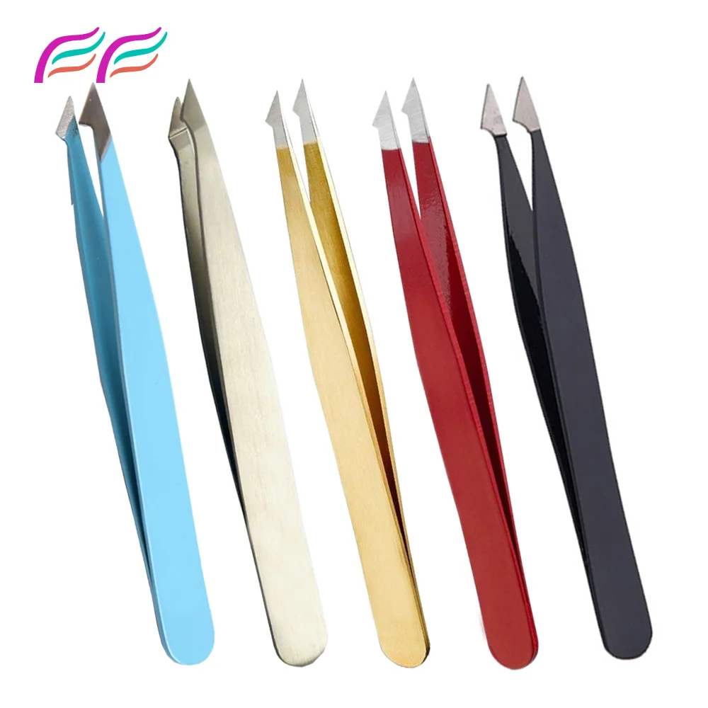 Wholesale Eyebrow Tweezer Pointed Best Tweezers for Ingrown Hairs with custom logo packaging and colors