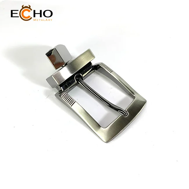 Reversible pin buckle for genuine leather belt
