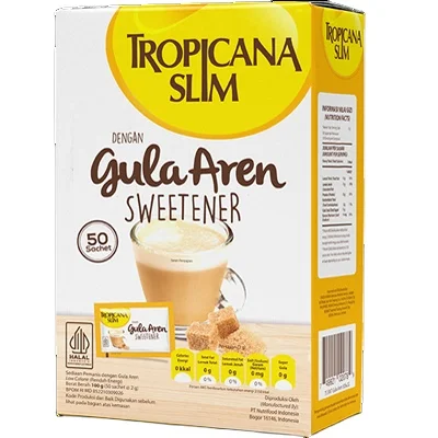 Wholesale Tropicana Slim Sweetener 50S 2gr Palm Sugar variant Healthy Sweetener Carton Packing from Indonesia