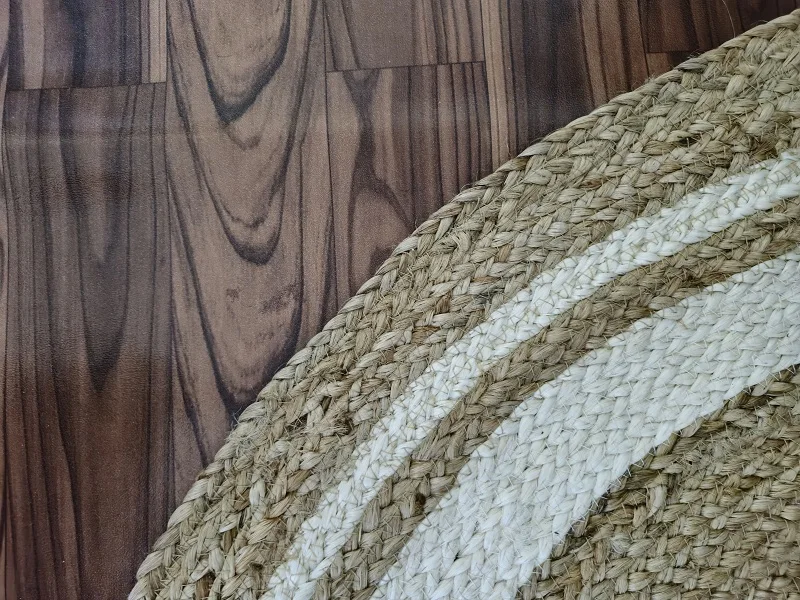 Simple and Beautiful Semi-circle Jute Braided Rugs Half Round Shape Door Mats Carpets Rugs for Home Hotel Kitchen Living Room