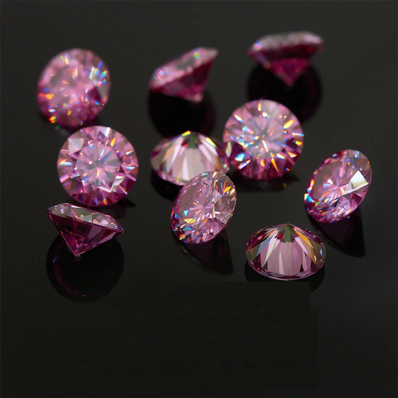 Pink Round Cut VVS1 Lab Grown Diamond Loose Synthetic Diamond with IGI Certificate At Wholesale Price
