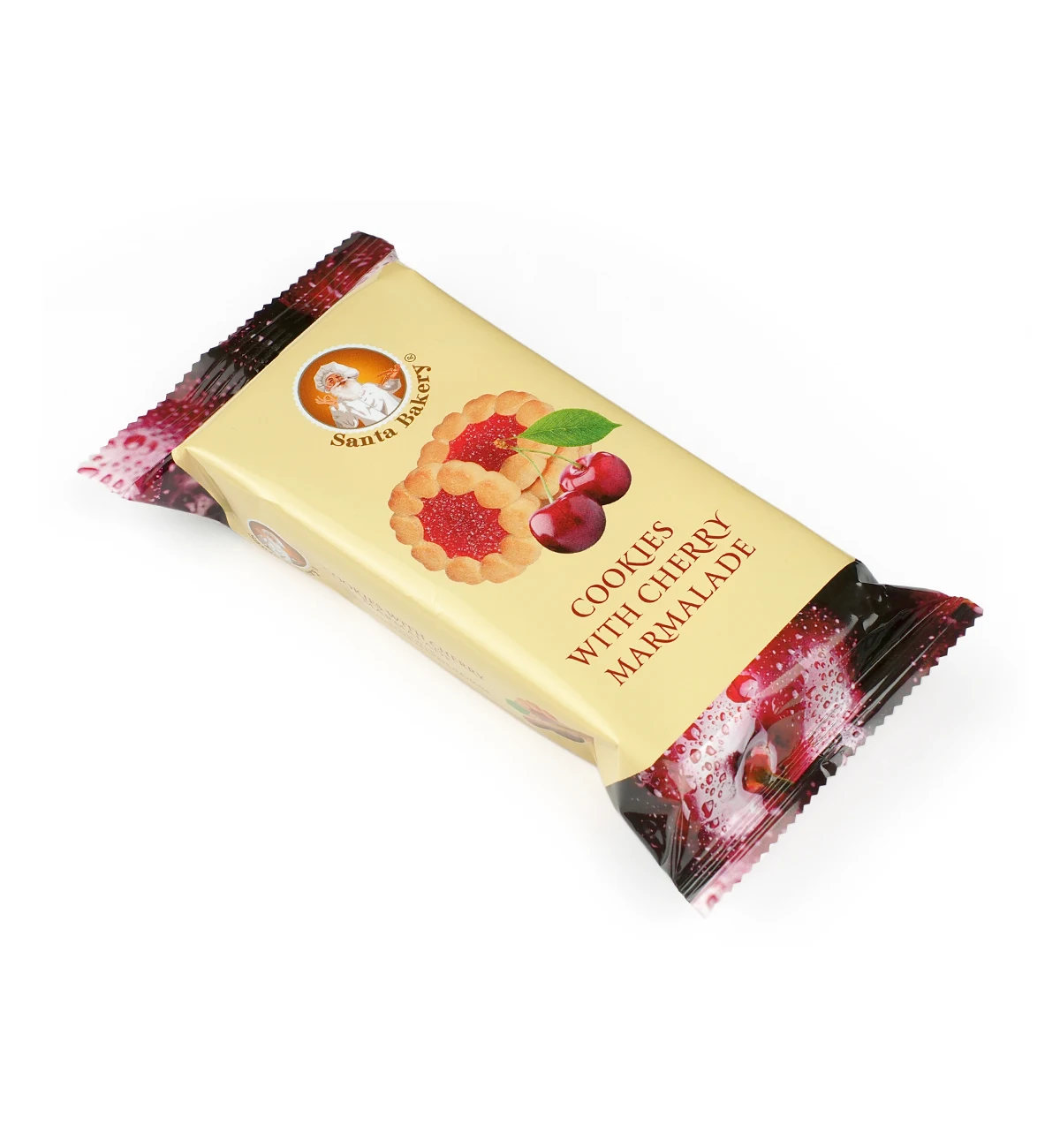 Great quality 69 g COOKIES WITH CHERRY MARMALADE butter cookies sweet biscuits with marmalade filling for food