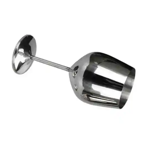 Top Selling  Stainless Steel Wine Glass Unbreakable Stemmed Metal Wine Glasses Goblets Beer Vodka Drinks