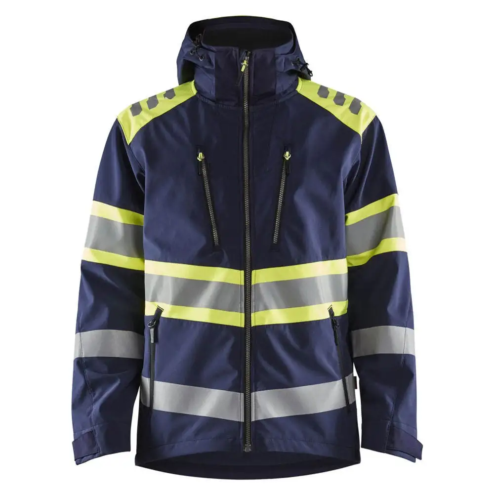 High-Visibility Waterproof Outdoor Jacket In Winter Safety Work Clothes With Detachable Lining Road Safety Reflective Jacket