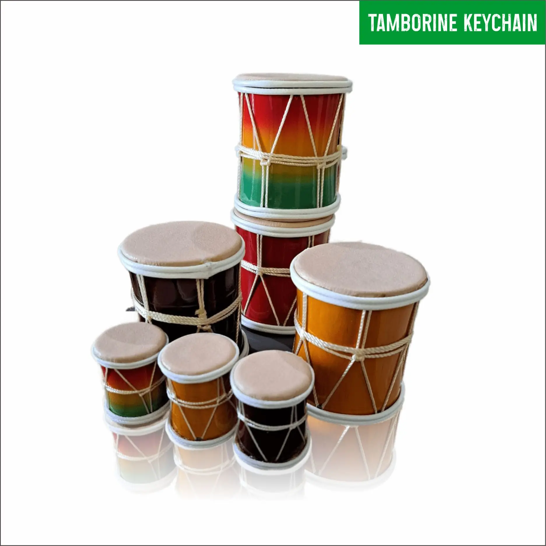 Tamborine Keychain music traditional lover Luxury for beautiful Accessories wooden arts and crafts