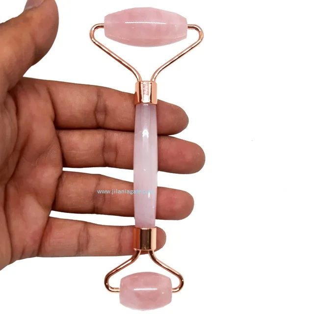 Best Seller Facial Massage Rose Quartz Stone And Jade Roller Massager For Face Beauty Pink Sale Gifts | Buy Jilaniagate