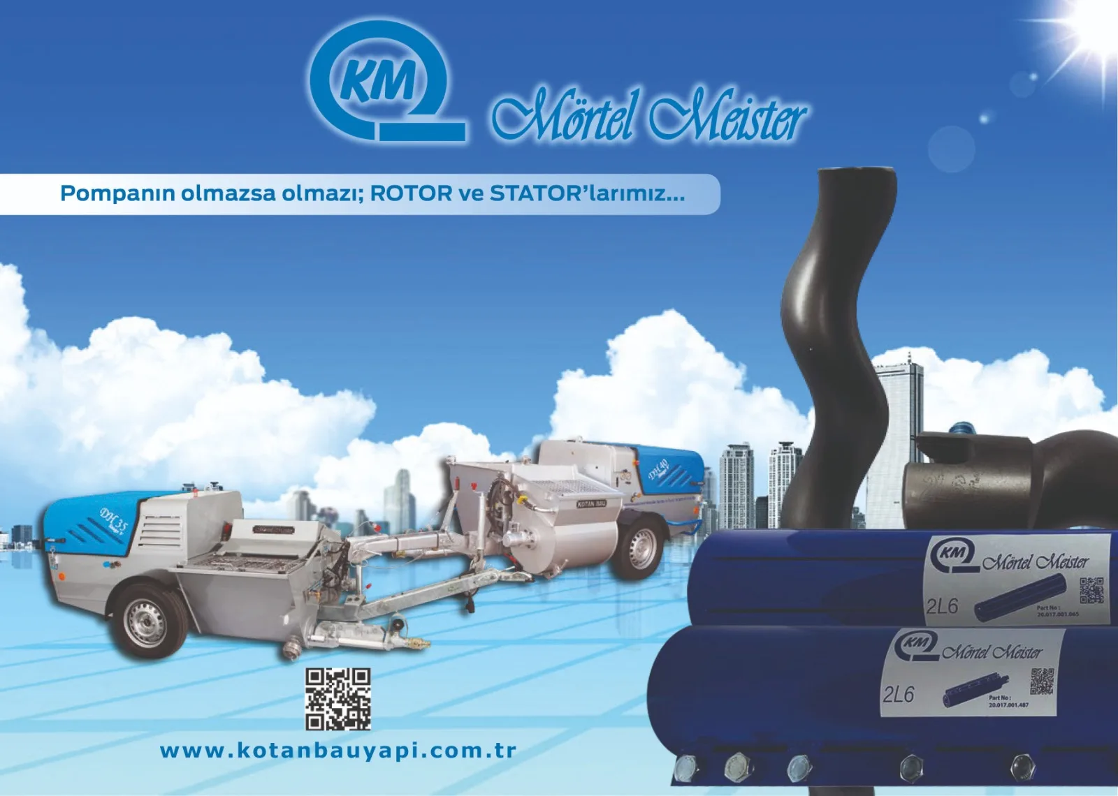 Hot Sale Mortel Meister OEM ODM 2L6 Slot Stator Spare Part For Rendering Machine and Plastering Grouting Worm Pump