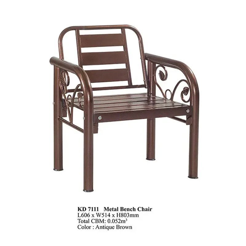 Malaysia Manufacturer Modern Metal Domica KD-7111 Antique Brown Living Room Sofa Set 7 Seater and Table