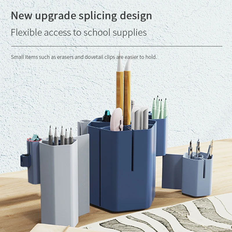 new arrivals desktop storage pen organizers stationery supplies custom multifunctional silicone pen holder for desk